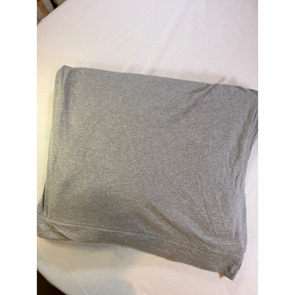 Pottery Barn Teen Top Sheet Full Gray Organic Cotton Jersey Bedding 90x96 Dorm